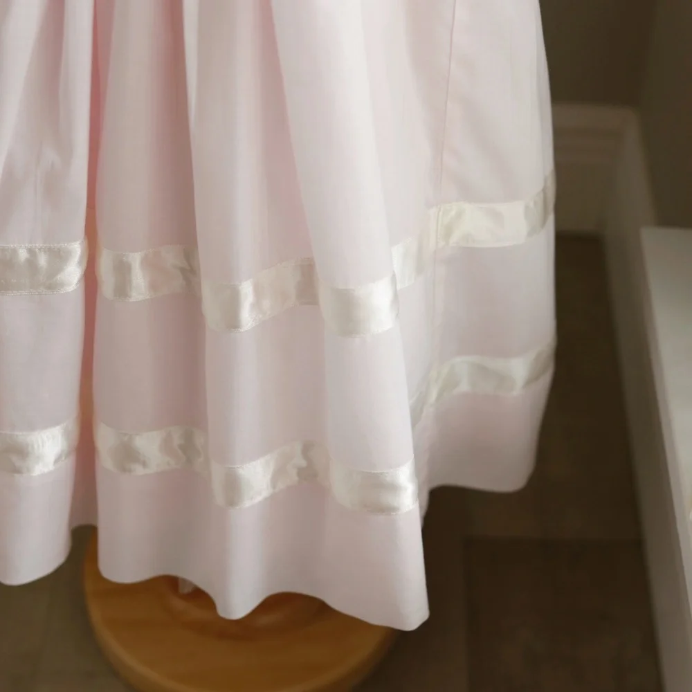 Strasburg Dress Heirloom Pink with White Trim Special Occasion Perfect RARE FIND - Picture 5 of 5